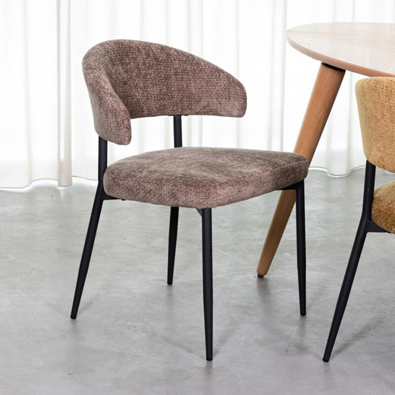 LABEL51 Eetkamerstoel Bliss - Hunter - Elite - Black Frame