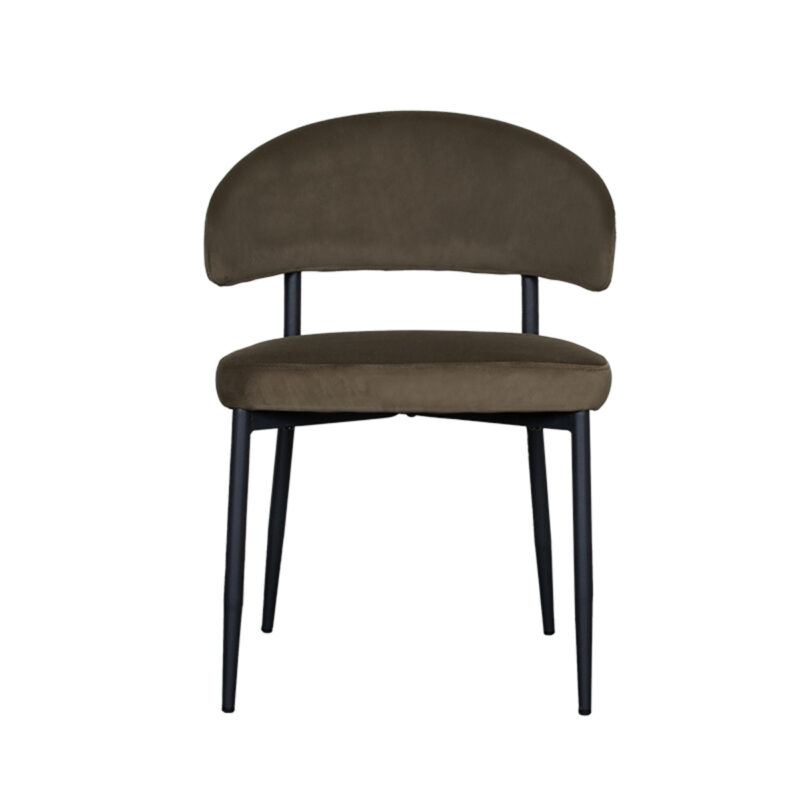 LABEL51 Eetkamerstoel Bliss - Hunter - Fluweel - Black Frame Fluweel