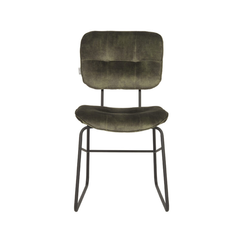 LABEL51 Eetkamerstoel Dez - Hunter - Velours - Black Frame Dez