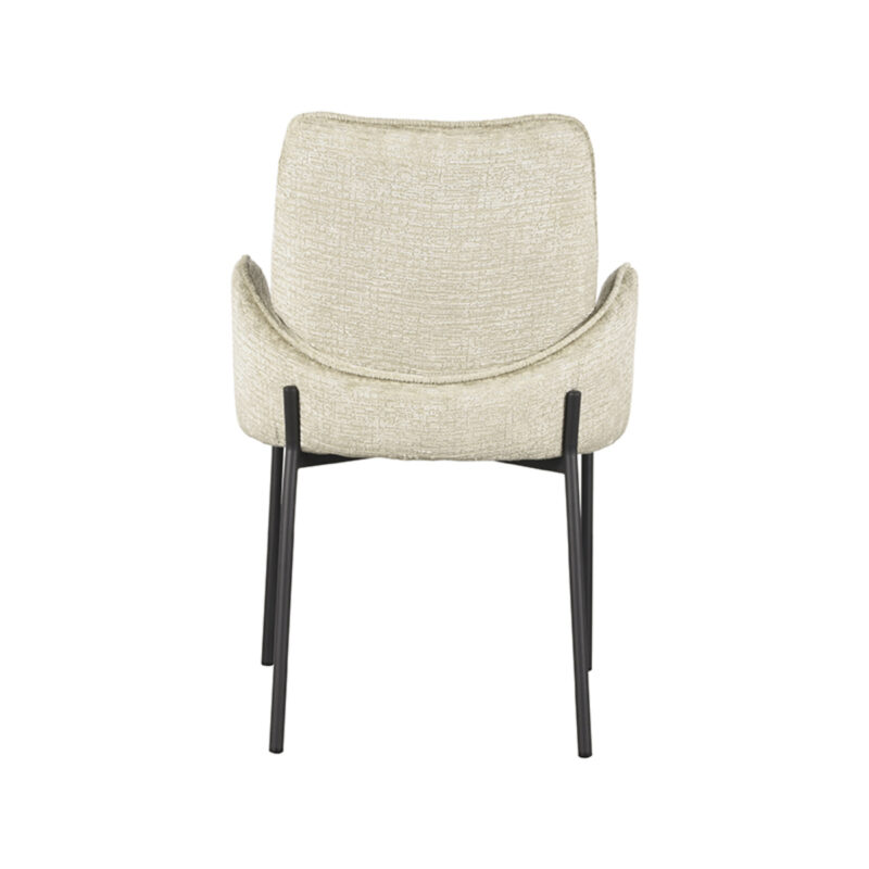 LABEL51 Eetkamerstoel Joni - Beige - Elegance - Black Frame Joni