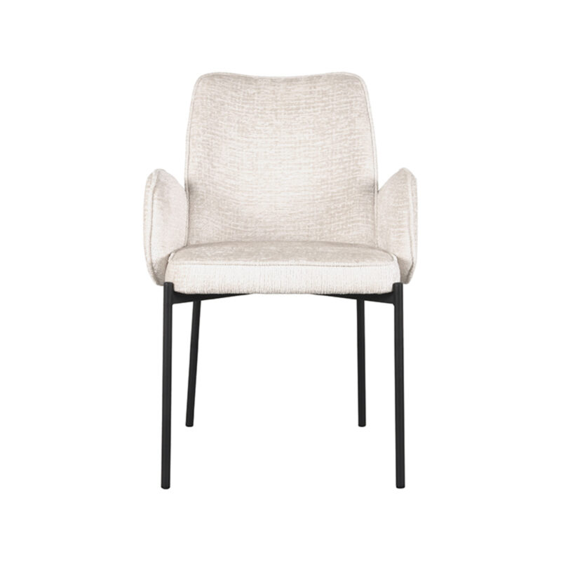 LABEL51 Eetkamerstoel Joni - Crème - Elegance - Black Frame Elegance
