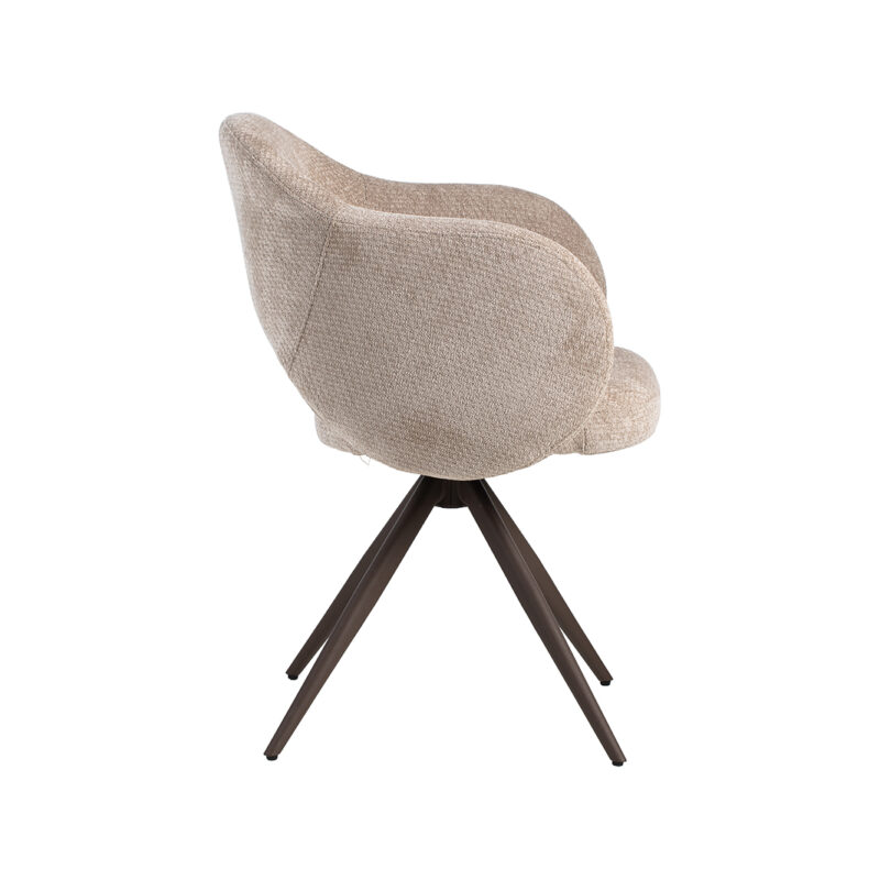 LABEL51 Eetkamerstoel Lela - Clay - Elite - Brons Metalen Frame Elite