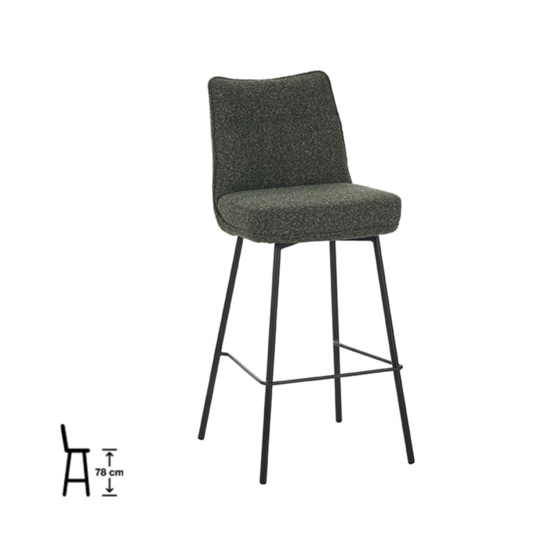 LABEL51 Eetkamerstoel Lennon - Forest - Royal Boucle - Hoog