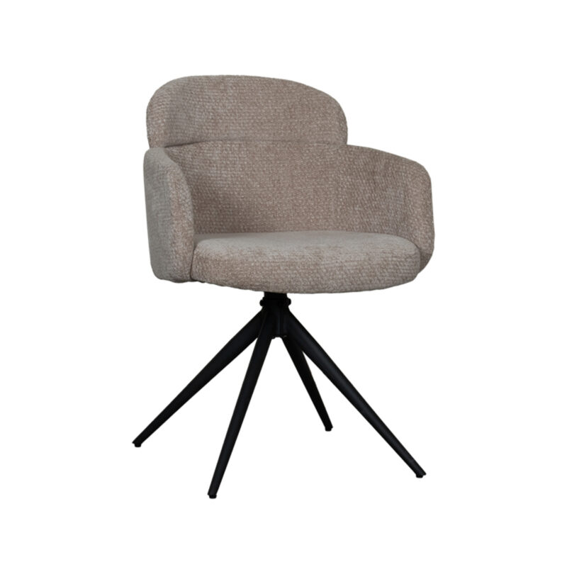 LABEL51 Eetkamerstoel Levi - Clay - Elite - Black Frame Elite