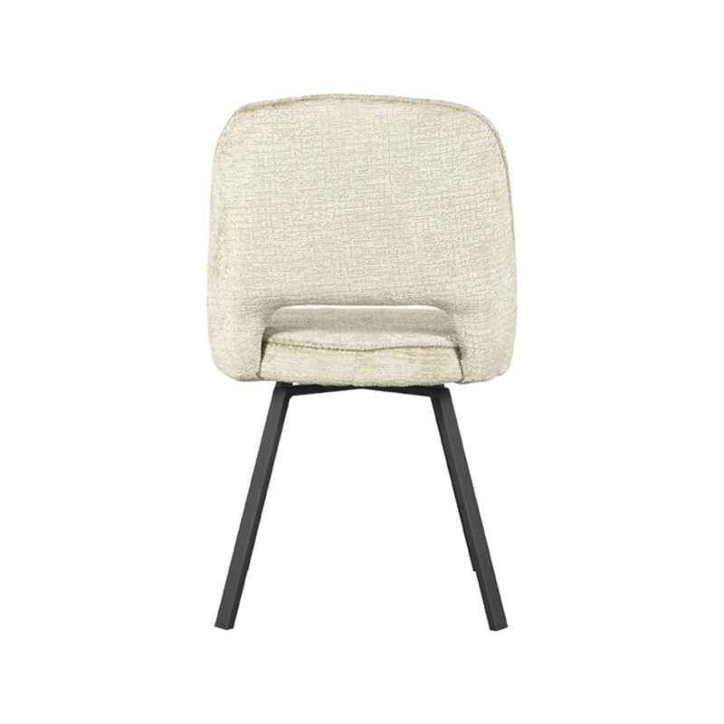 LABEL51 Eetkamerstoel Lewis - Beige - Elegance - Black Frame Elegance