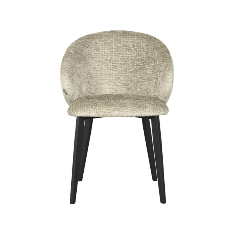 LABEL51 Eetkamerstoel Logan - Beige - Elegance - Black Frame Logan
