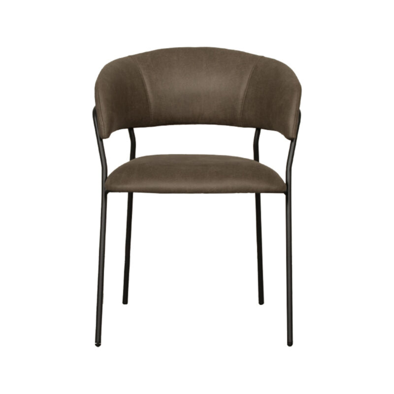 LABEL51 Eetkamerstoel Luuk - Moss - Micro Suede - Black Frame Micro Suede