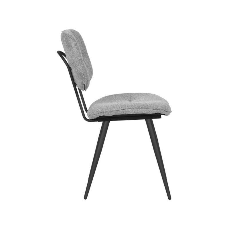 LABEL51 Eetkamerstoel Lux - Zinc - Weave - Black Frame Weave