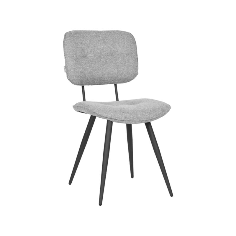 LABEL51 Eetkamerstoel Lux - Zinc - Weave - Black Frame