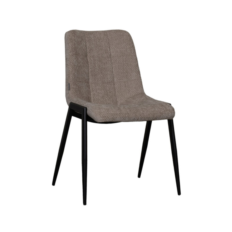 LABEL51 Eetkamerstoel Noor - Clay - Elite - Zwart Metalen Frame Noor