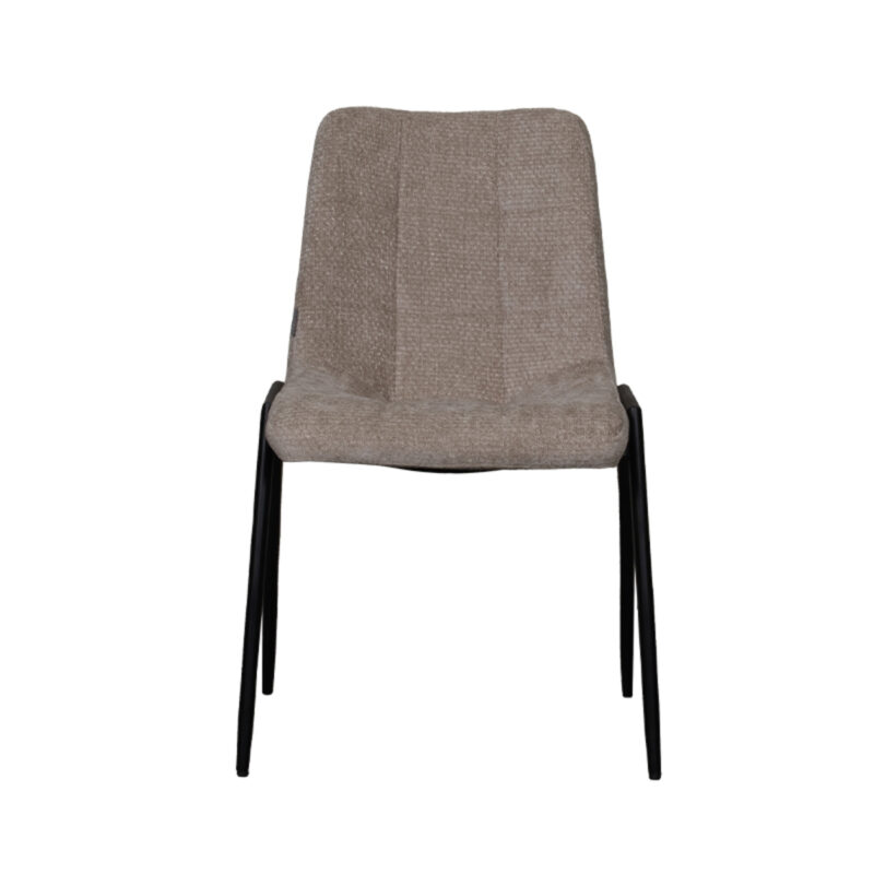 LABEL51 Eetkamerstoel Noor - Clay - Elite - Zwart Metalen Frame Elite