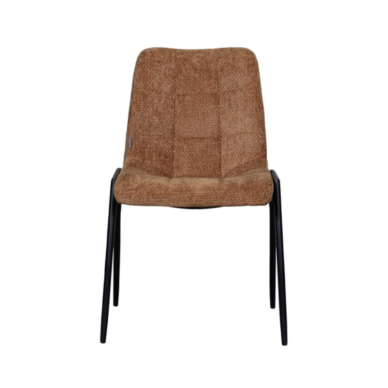 LABEL51 Eetkamerstoel Noor - Cognac - Elite - Black Frame Elite