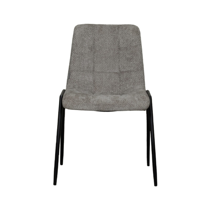 LABEL51 Eetkamerstoel Noor - Stone - Elite - Black Frame Elite