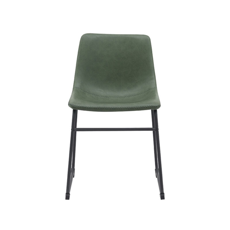 LABEL51 Eetkamerstoel Risto - Hunter - PU-Leder - Black Frame PU-Leder