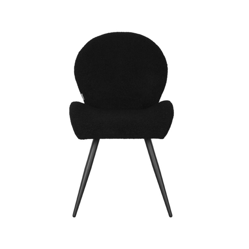 LABEL51 Eetkamerstoel Sky - Zwart - Teddy - Black Frame Sky