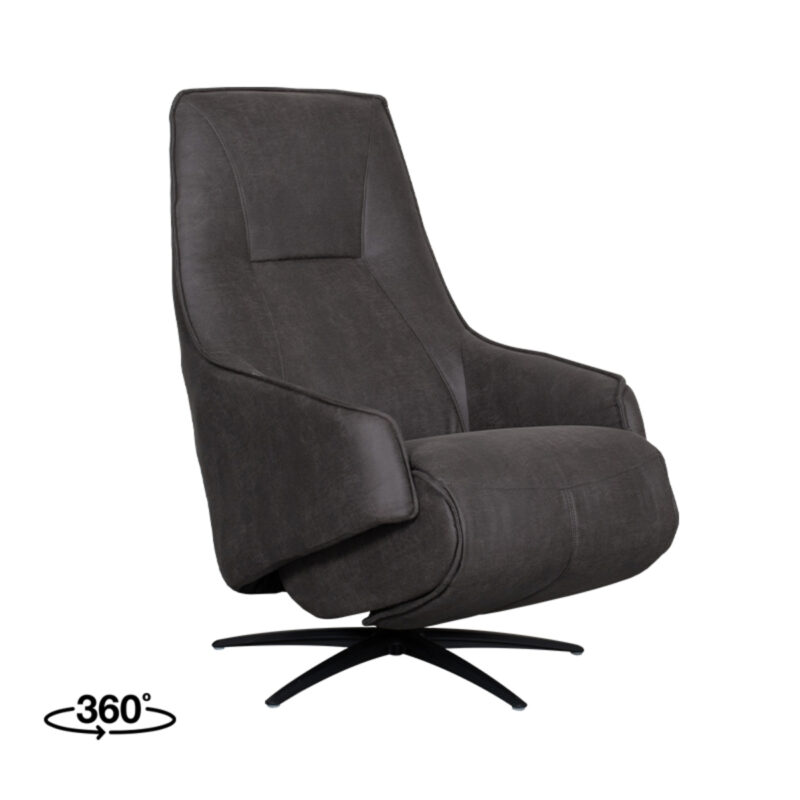 LABEL51 Fauteuil Odense - Antraciet - Micro Suede - One Size Odense