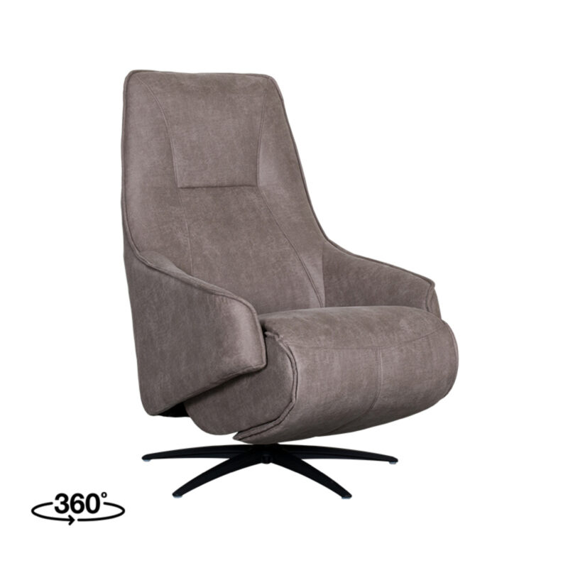 LABEL51 Fauteuil Odense - Taupe - Micro Suede - One Size Odense