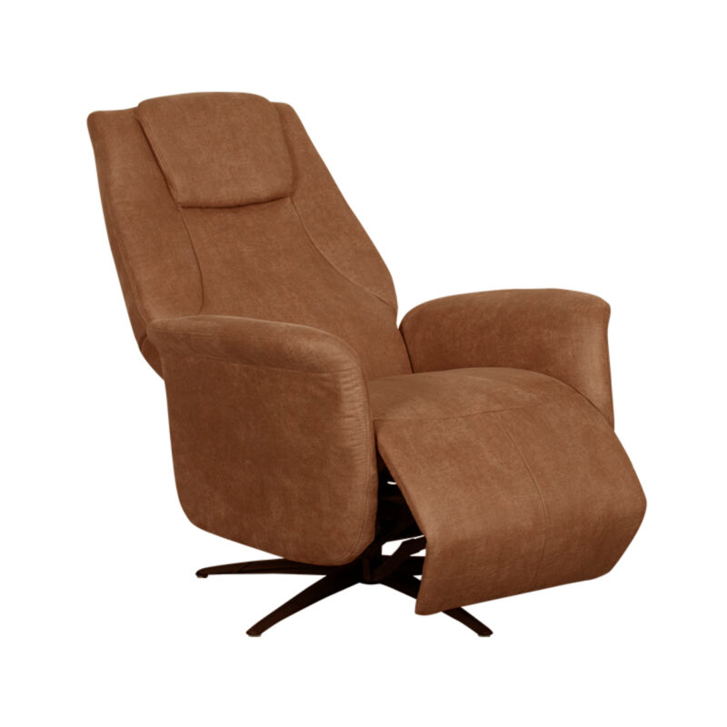 LABEL51 Fauteuil Stockholm - Cognac - Micro Suede - 1-Motorig Micro Suede