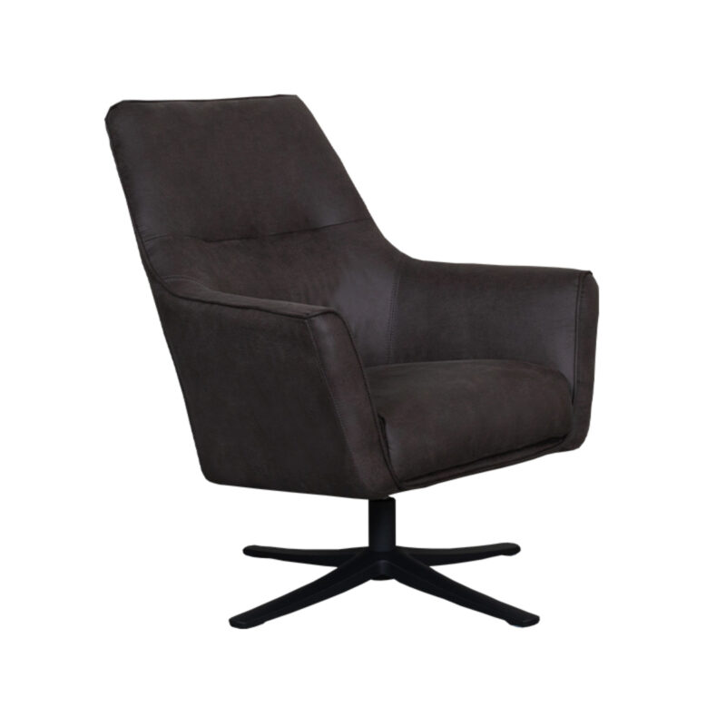 LABEL51 Fauteuil Tod - Antraciet - Micro Suede - One Size Micro Suede