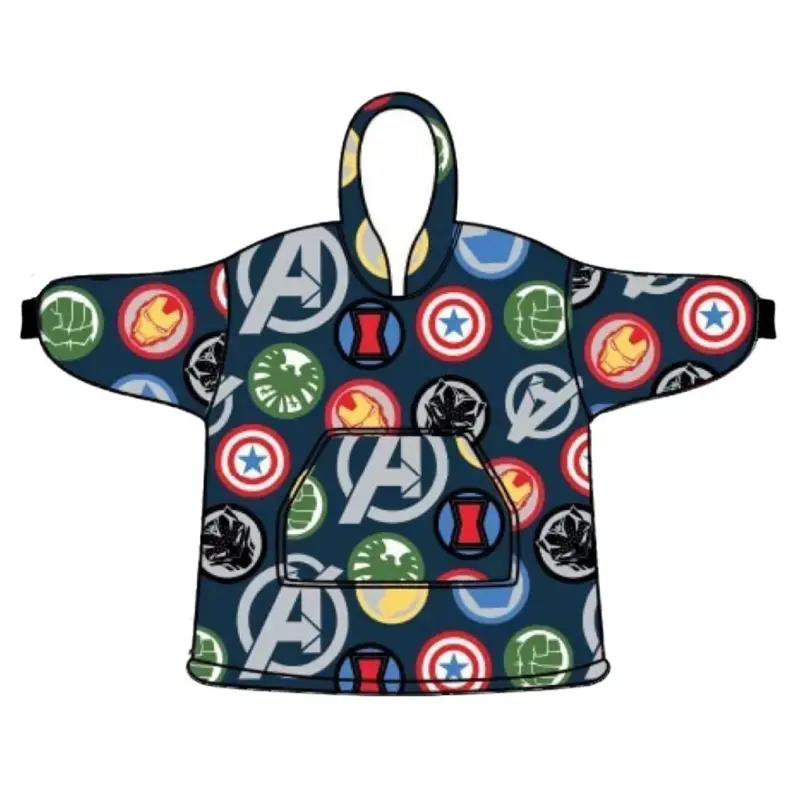 Marvel Avengers Hoodie Fleece deken Symbols