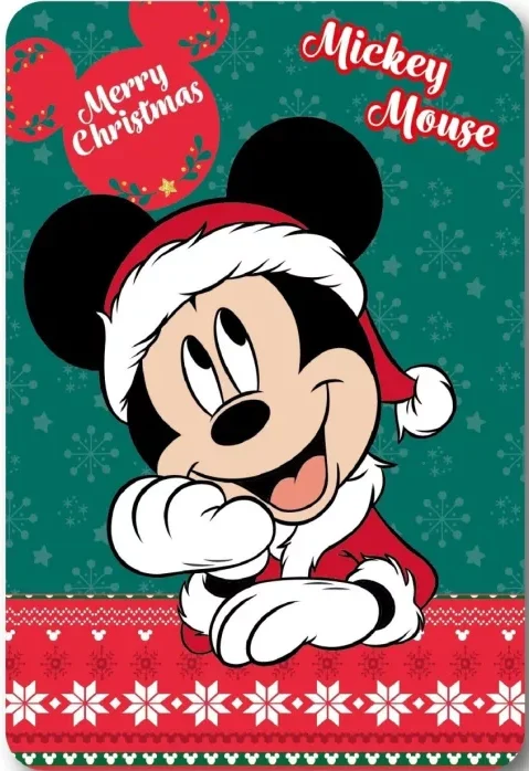 Mickey Mouse Festive Christmas Fleece deken 100 x 140 cm