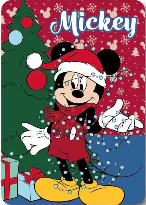 Mickey Mouse Lights Christmas Fleece deken  100 x 140 cm