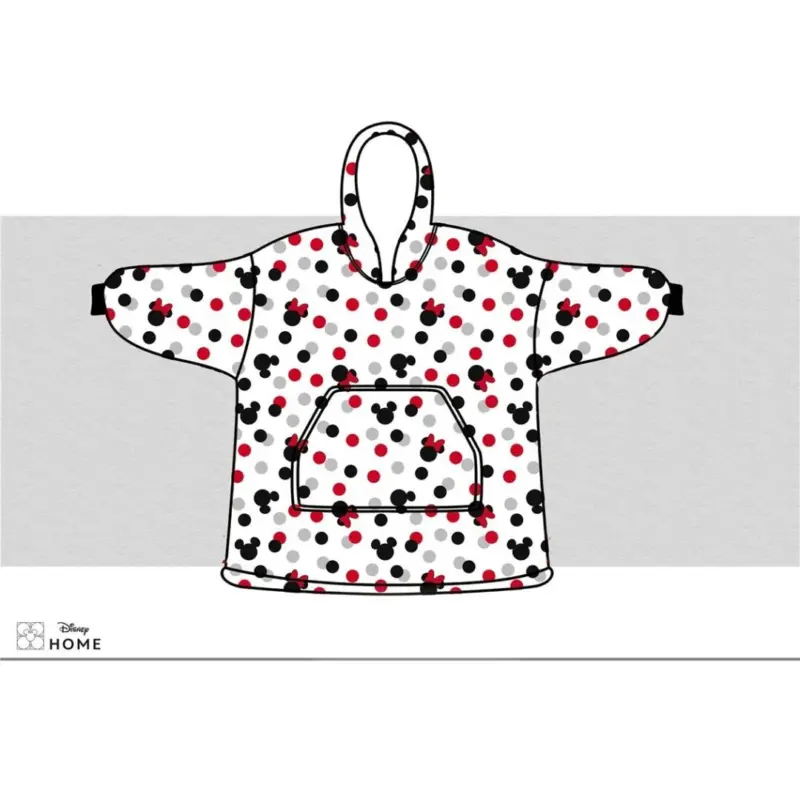 Mickey Mouse hoodie poncho stipjes maat XS - L - polyester