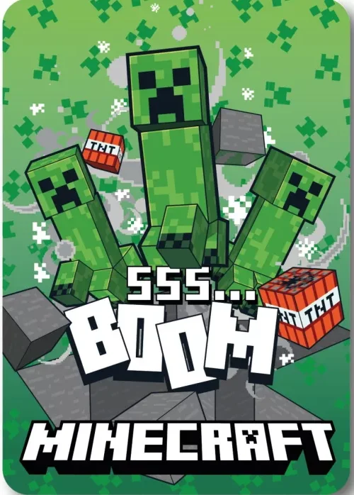 Minecraft SSS Boom Fleece deken 100 x 140 cm