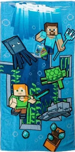 Minecraft Strandlaken Dive 70 x 140 cm - katoen