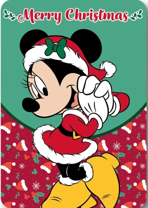 Minnie Merry Moments Christmas fleece deken 100 x 140 cm