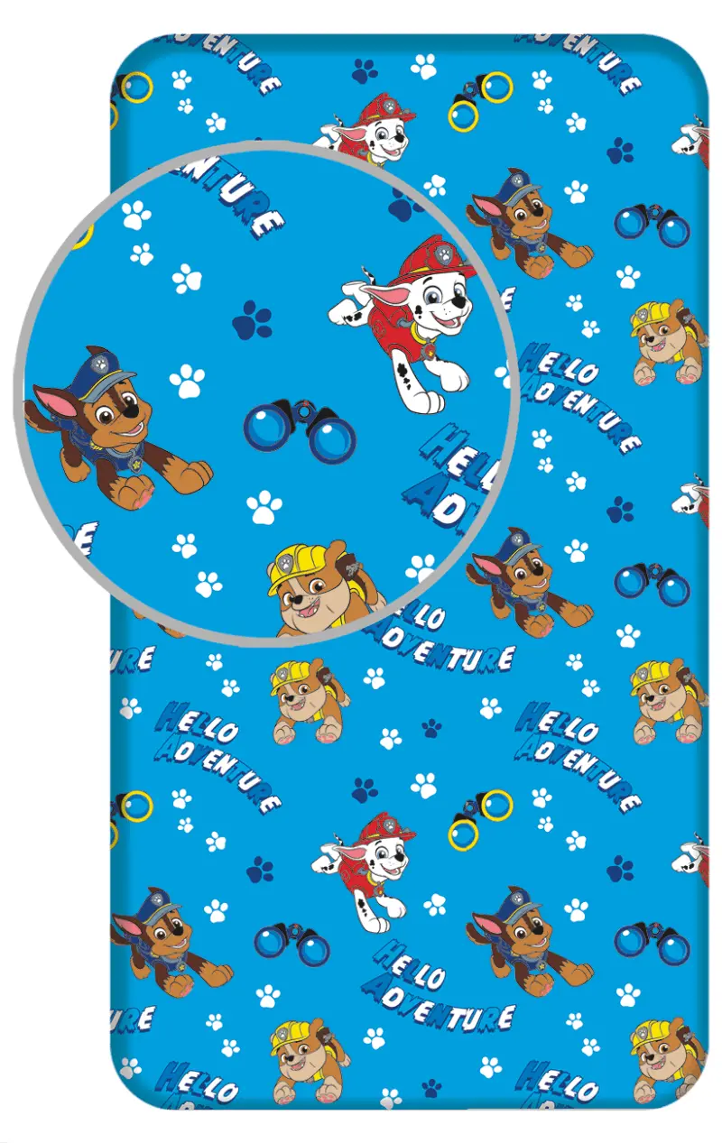 Paw Patrol Hoeslaken Adventure 90 x 200 cm blauw