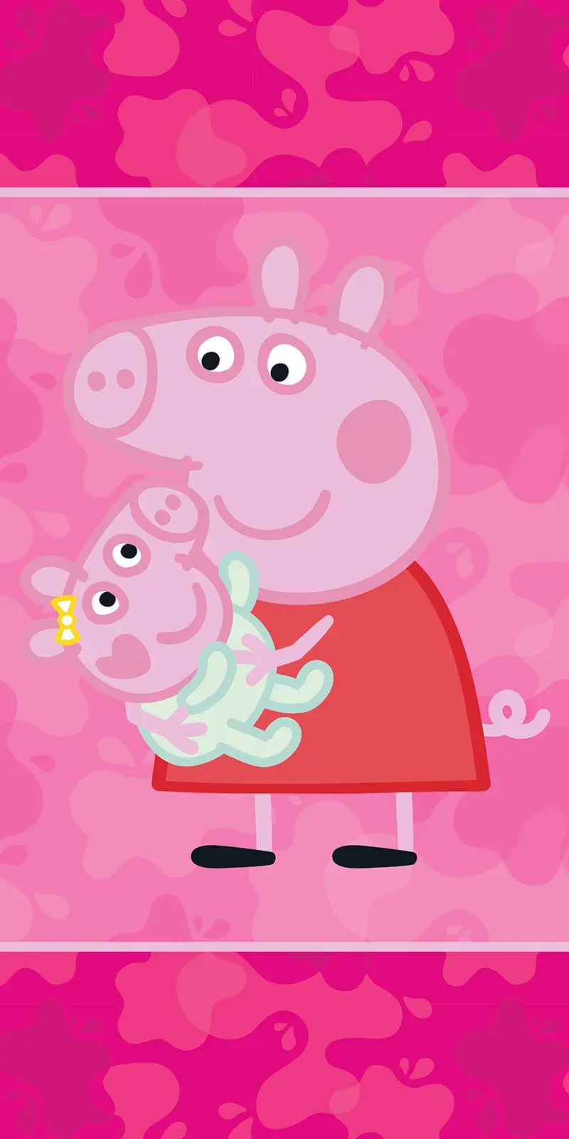 Peppa Pig handdoek roze 70 x 140 cm