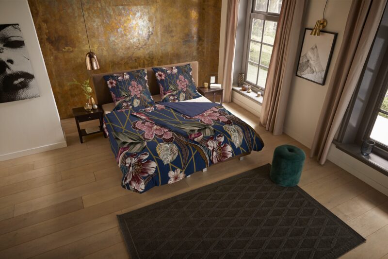 Pure Microfiber dekbedovertrek  "Jos" - Blauw