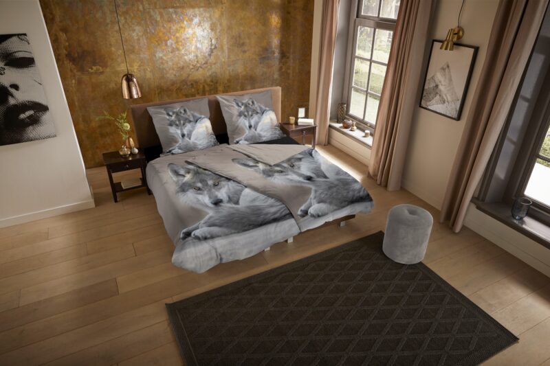 Pure Microfiber dekbedovertrek  "Wolf" - Taupe