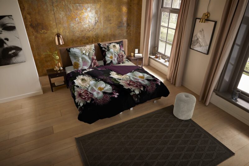 Pure Microfiber dekbedovertrek  "Marleen" - Bordeaux