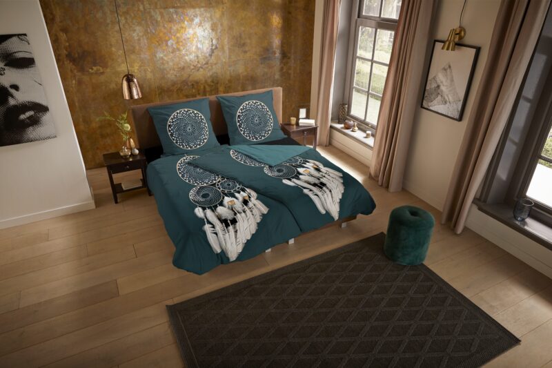 Pure Microfiber dekbedovertrek  "Catch" - Petrol