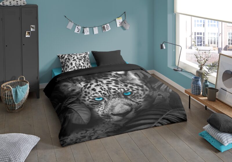 Pure Microfiber dekbedovertrek  "Blue Eyes" - Antraciet