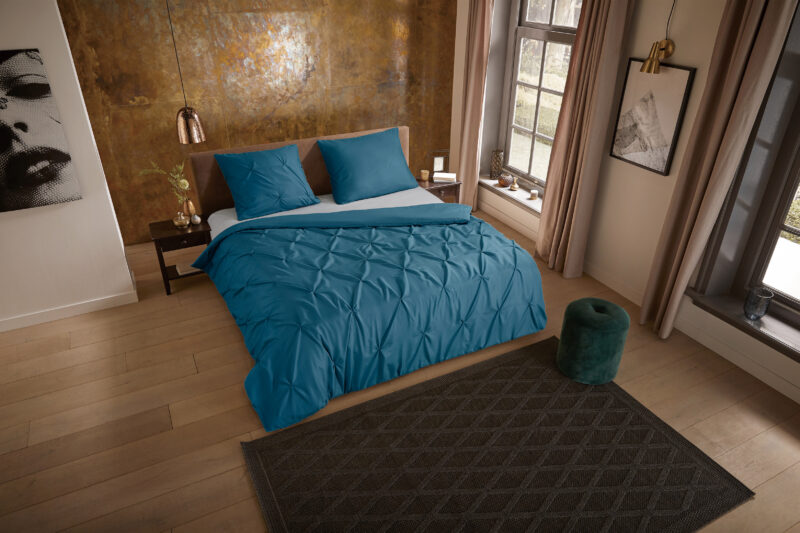 Pure Microfiber dekbedovertrek  "Elegance" - Petrol