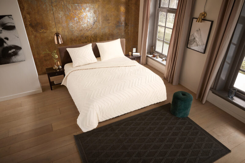 Pure Microfiber dekbedovertrek  "Zigzag" - Wit