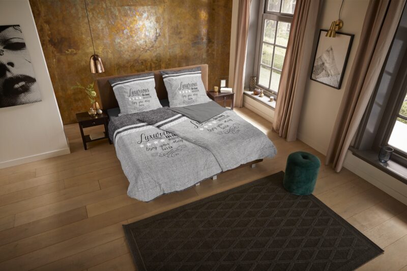 Pure Microfiber dekbedovertrek  "Suite" - Grijs