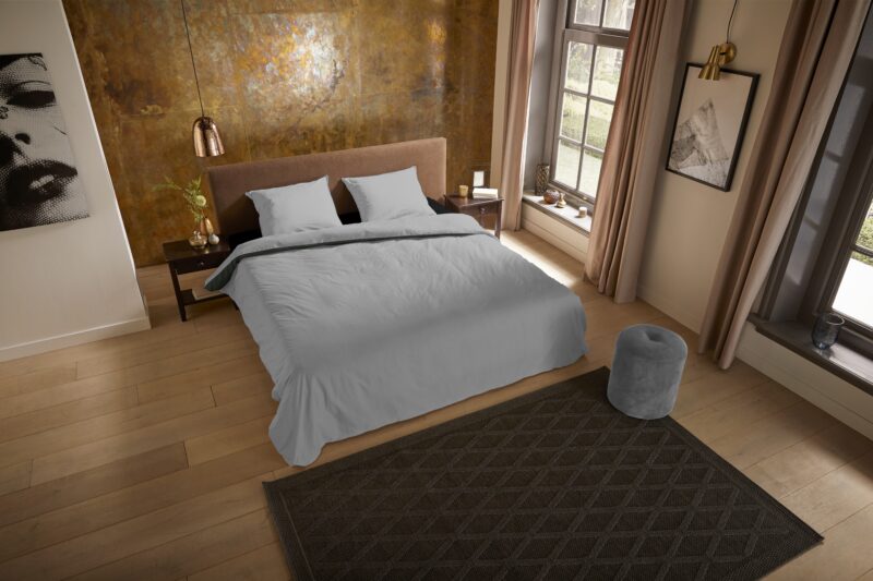 Pure Microfiber dekbedovertrek  "Pure uni light grey" - Grijs