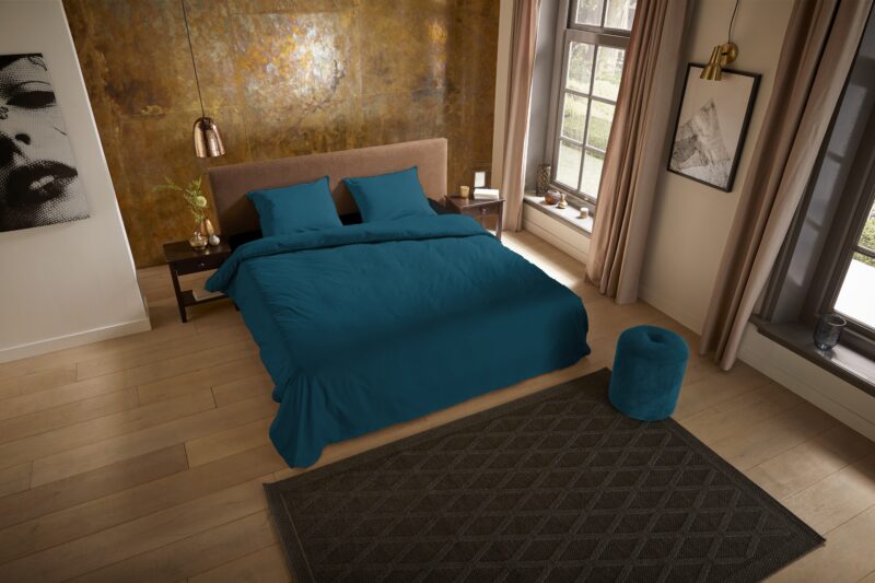 Pure Microfiber dekbedovertrek  "Pure uni petrol" - Petrol