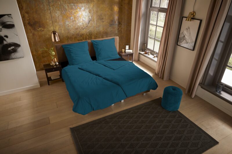 Pure Microfiber dekbedovertrek  "Pure uni petrol" - Petrol