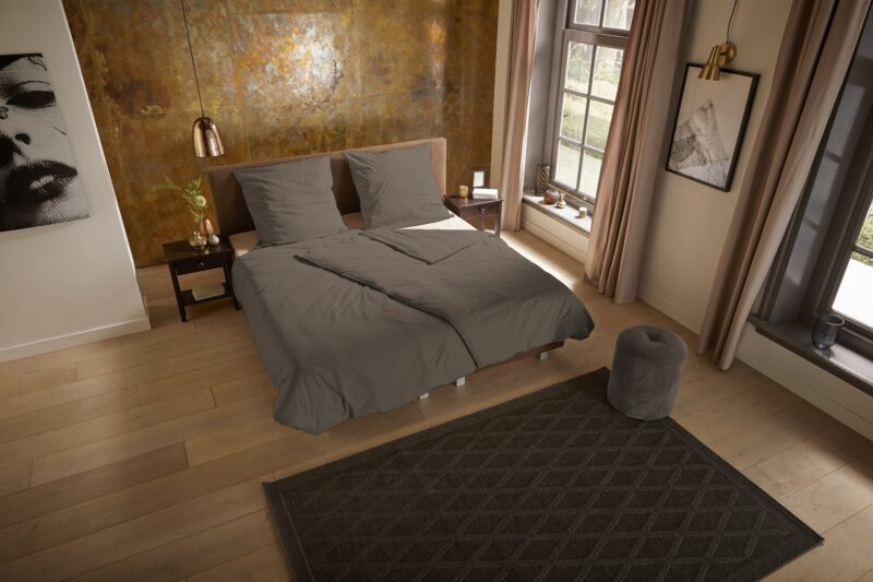 Pure Microfiber dekbedovertrek  "Pure uni taupe" - Taupe