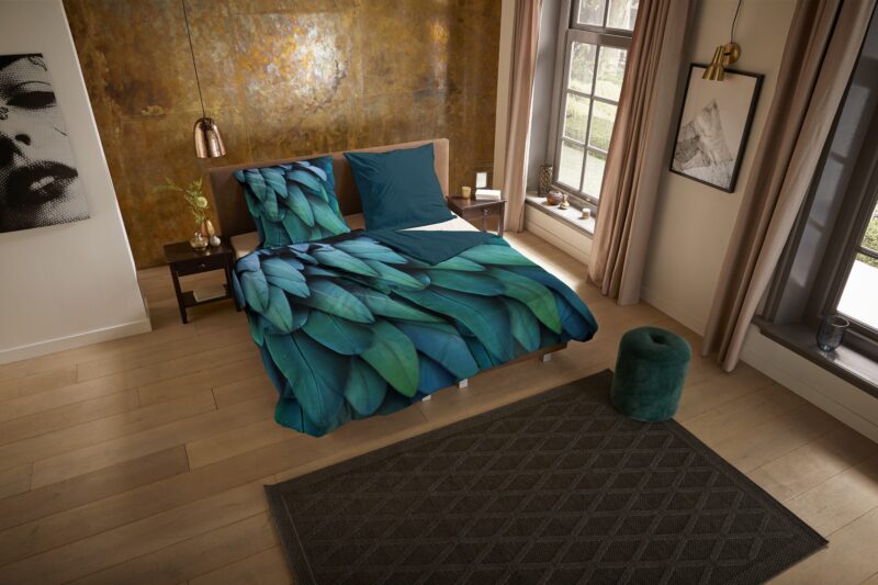 Pure Microfiber dekbedovertrek  "Heather" - Petrol