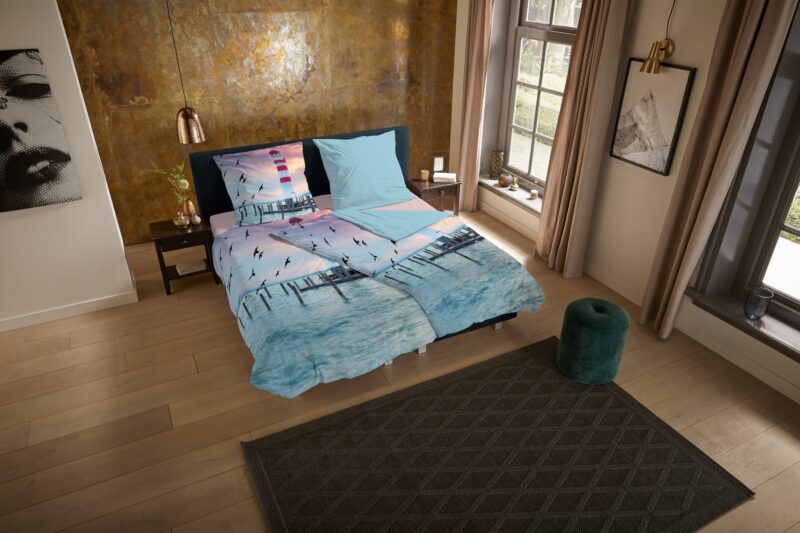 Pure Microfiber dekbedovertrek  "Lighthouse" - Multi