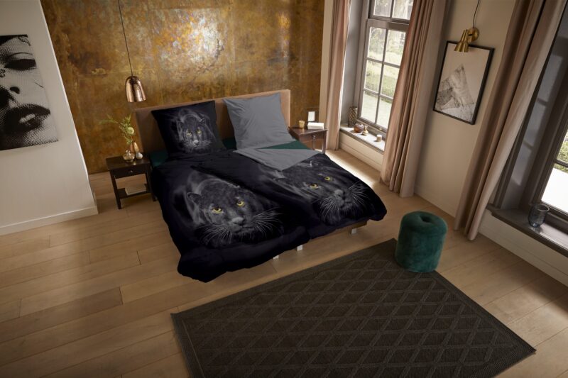 Pure Microfiber dekbedovertrek  "Panter" - Zwart
