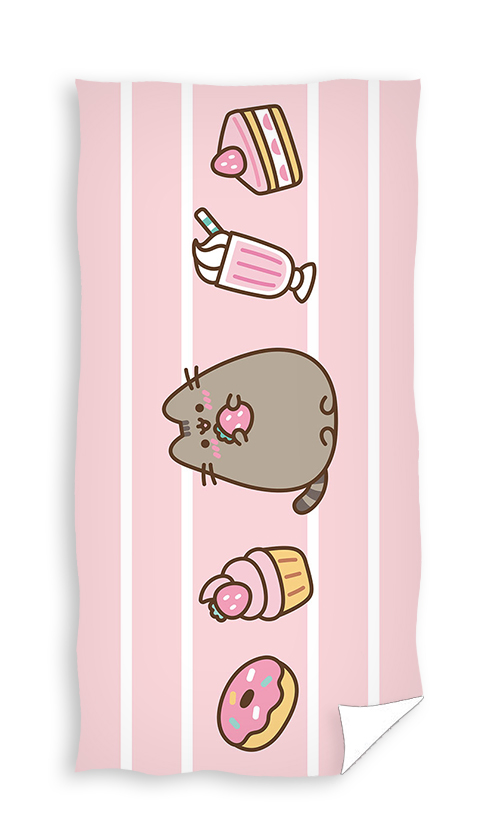 Pusheen strandlaken cake and donuts 70x140cm