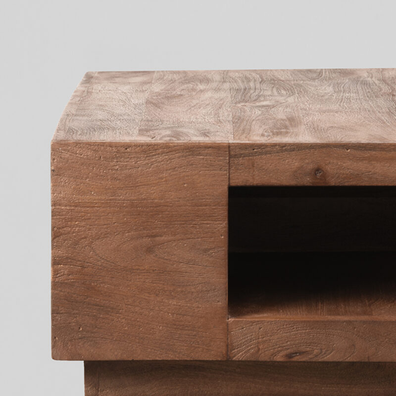 LABEL51 Salontafel Square - Espresso - Mangohout - 80 cm Mangohout