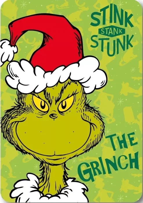 The Grinch Stink Christmas Fleece deken 100 x 140 cm